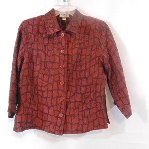 Erin by Erin London red/black button front jacket PM